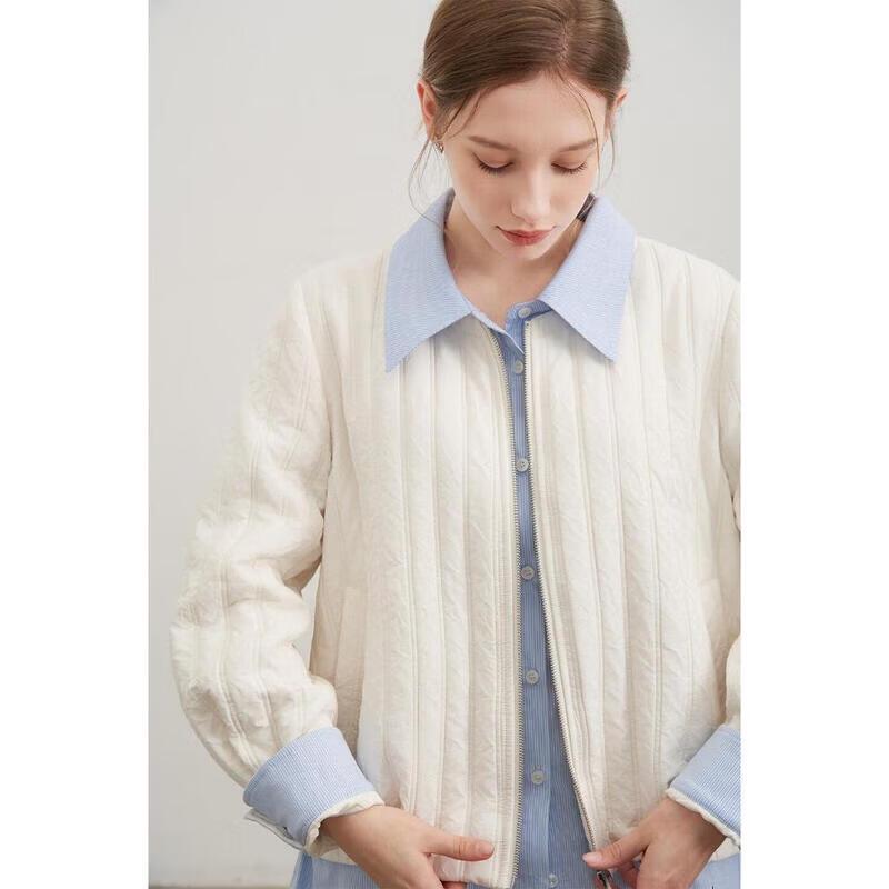 Liedu Plus Size Women s Fake Two-Piece Shirt-Spliced Casual Jacket