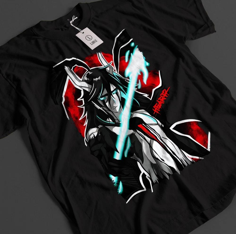 Bleach Anime Shirt Ulquiorra Tshirt Ichigo Bankai TShirt Aizen Zaraki Unisex S