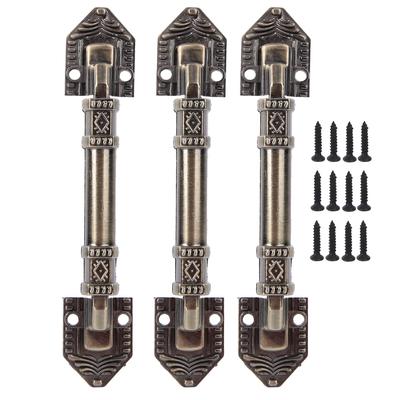 Antique Door Handle Aluminum Alloy Cabinet Door Pull for Closet Cupboard Wooden Gate Hardware