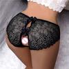 M L XL Plus Size Lace Panties Women Sexy Open Crotch Thongs Temptation Transparent Nightwear Underwear Breathable Lingerie