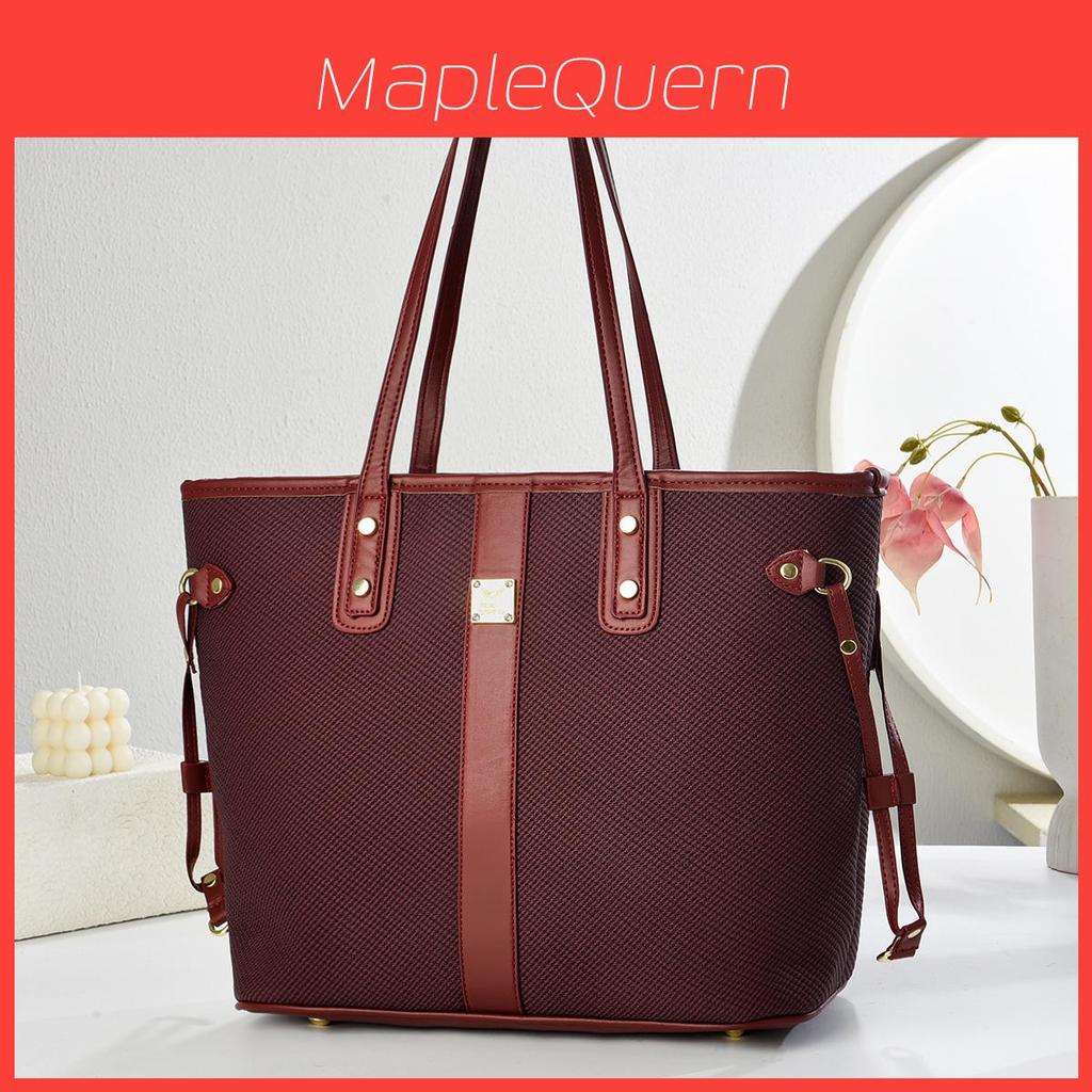 Women Large Pu Tote Bag With Inner Pockets For Daily Work And Commuting