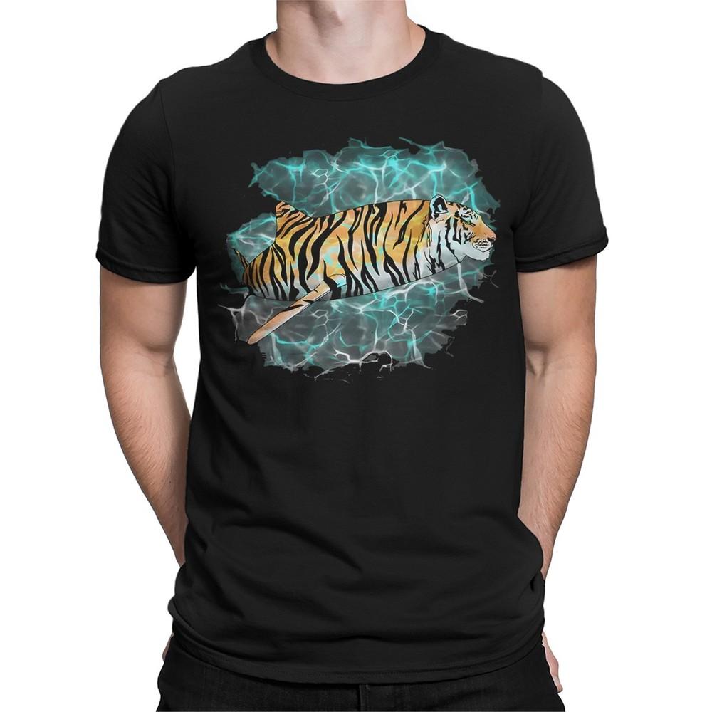 Tiger Shark Cats Animals Cute Funny Pun Humor Mens Womens TShirts Top