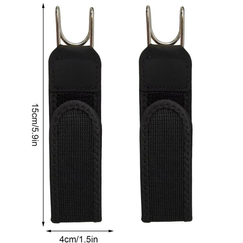 2x Tactical Metal Hook Elastic Belt Buckle-Less Invisible Waist Belt Closure