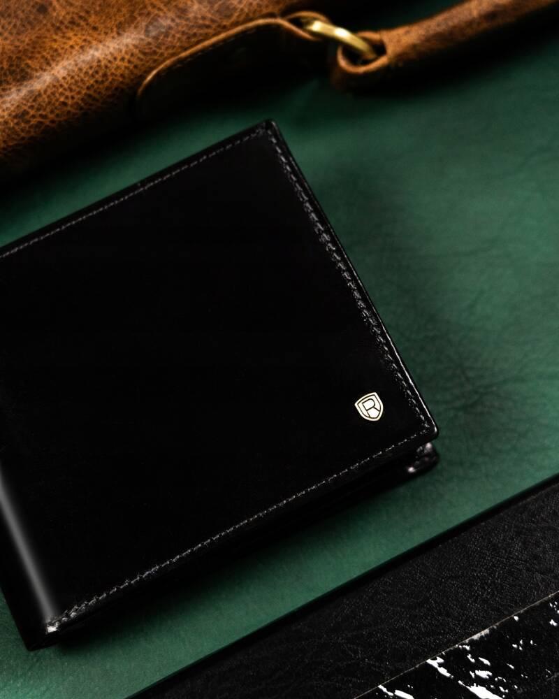 Large men's leather wallet without clasp - Rovicky