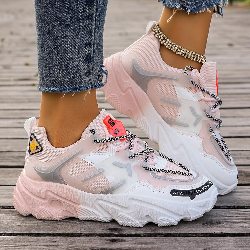 Fashion 2024 Summer Women Outdoor Platform Shoes Vulcanize Fashion Casuals Height Increasing Anti-slip Chunky Sneakers Zapatos De Mujer