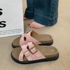 Thick-Soled Seaside Beach Shoes Wear Women'S Summer Versatile Casual Slippers French Retro Style Birkenstocks Sandals Suede