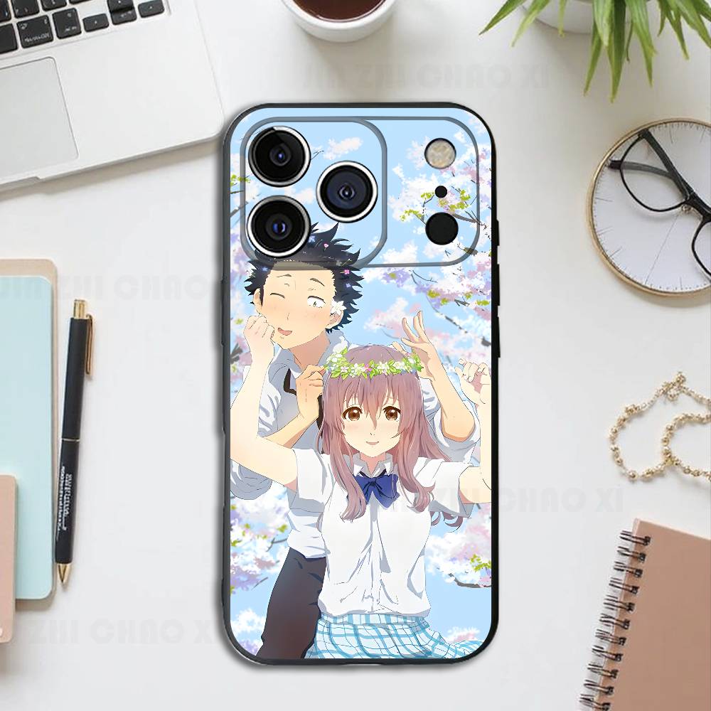 

Film A Silent Voice Black Phone Case For IPhone 17 16 15 14 13 12 13 12 11 Pro Max Plus XS XR Silicone Soft Back Cover iPhone13mini