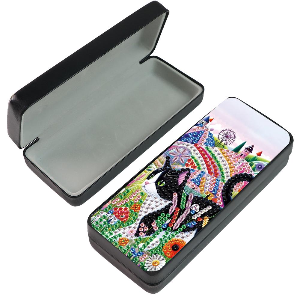 

Алмазная вышивка Чехол для очков Цветок Алмазная живопись Чехол для солнцезащитных очков Стразы Коробка для хранения солнцезащитных очков Чехол для хранения очков