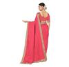 TreegoArt Mode Damen Vichitra Seide Booti Arbeit Partykleidung Saree Mit Unvernähtem Blusenteil