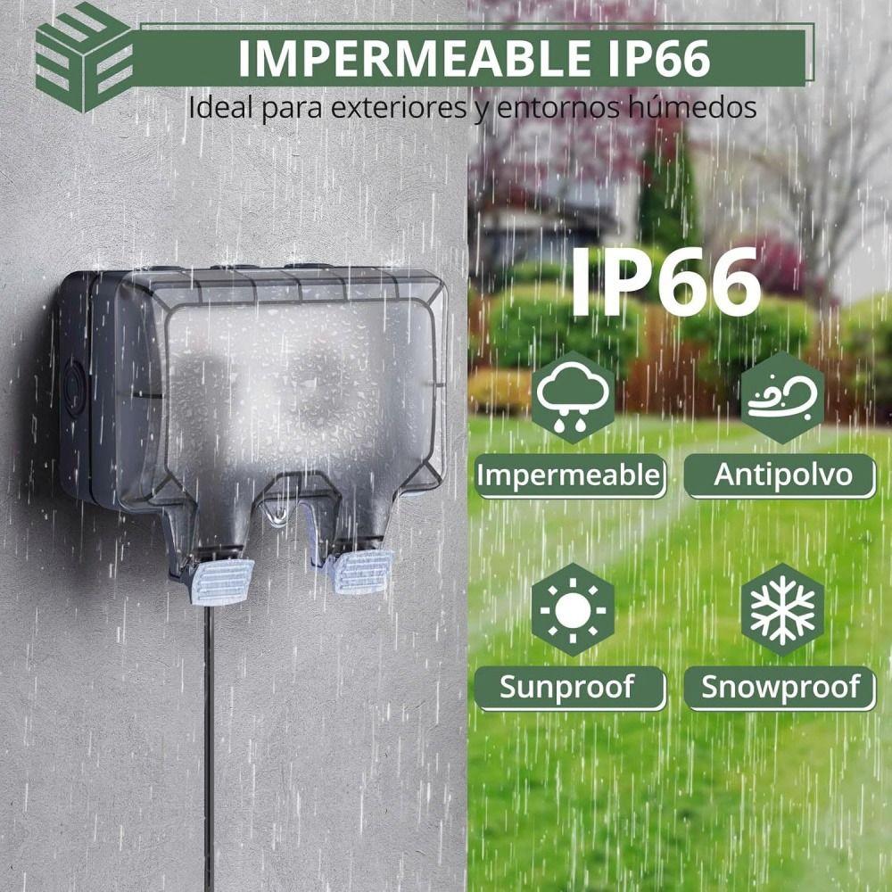 Dust Proof Electrical Outlet UK Plug Outdoor Switched Power Socket  Outside Installation