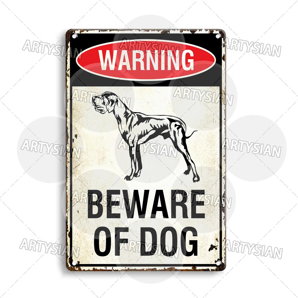Beware Of Dogs Metal Sign Bichon Bulldog Schnauzer Pit Bull Shar Pei Chihuahua Maltese Greyhound Cairn Staffordshire Great Dane