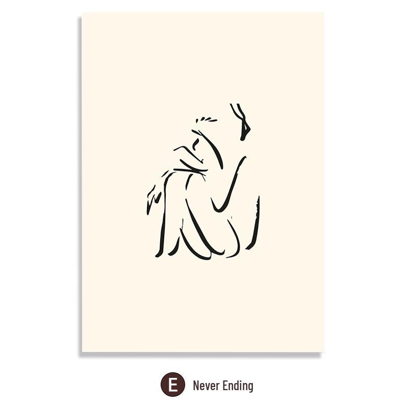 

Холст с абстрактным линейным искусством для настенного декора гостиной 13*18 only canvas