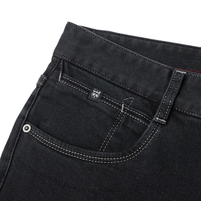 SEVEN Men's Wool Blend Fleece Lined Slim Straight Jeans