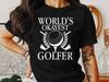 World's Okayest Golfer T-Shirt, Funny Golf Tee for Men, Women & Casual Players