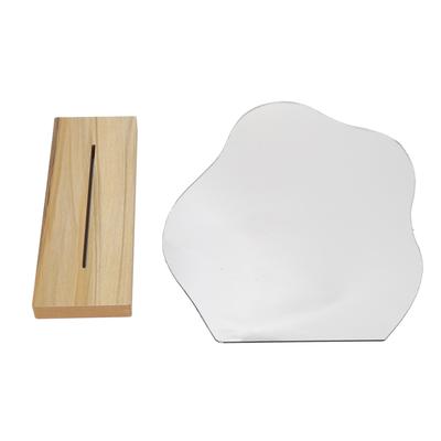 Acryl Tisch Make-up Spiegel Ästhetisch Unregelmäßig Tragbar Leicht Tisch Make-up Spiegel mit