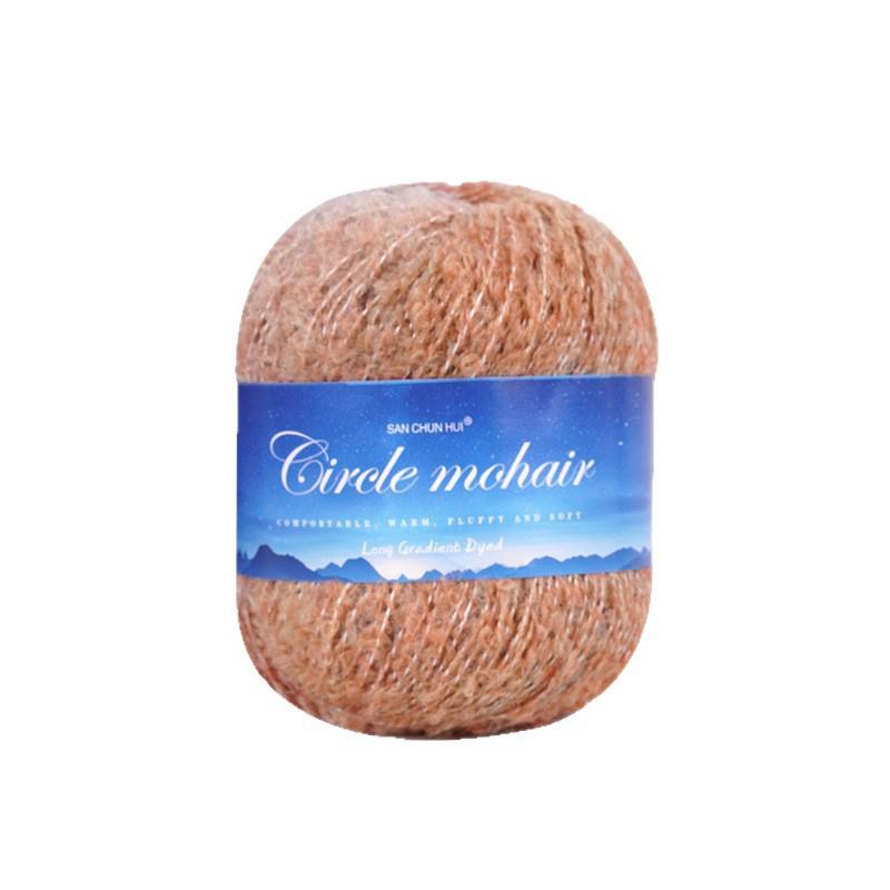 50G Section Lightweight Long Luxury Yarn Gradient Dyed Warm Mohair Soft Loop Fluffy