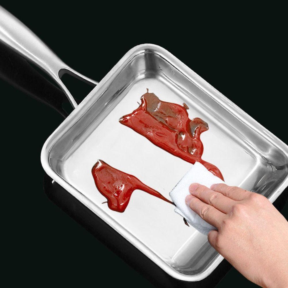 Mirror Polish Flat Bottom Skillet No Coating Tamagoyaki Pan for Kitchen Gas Stove