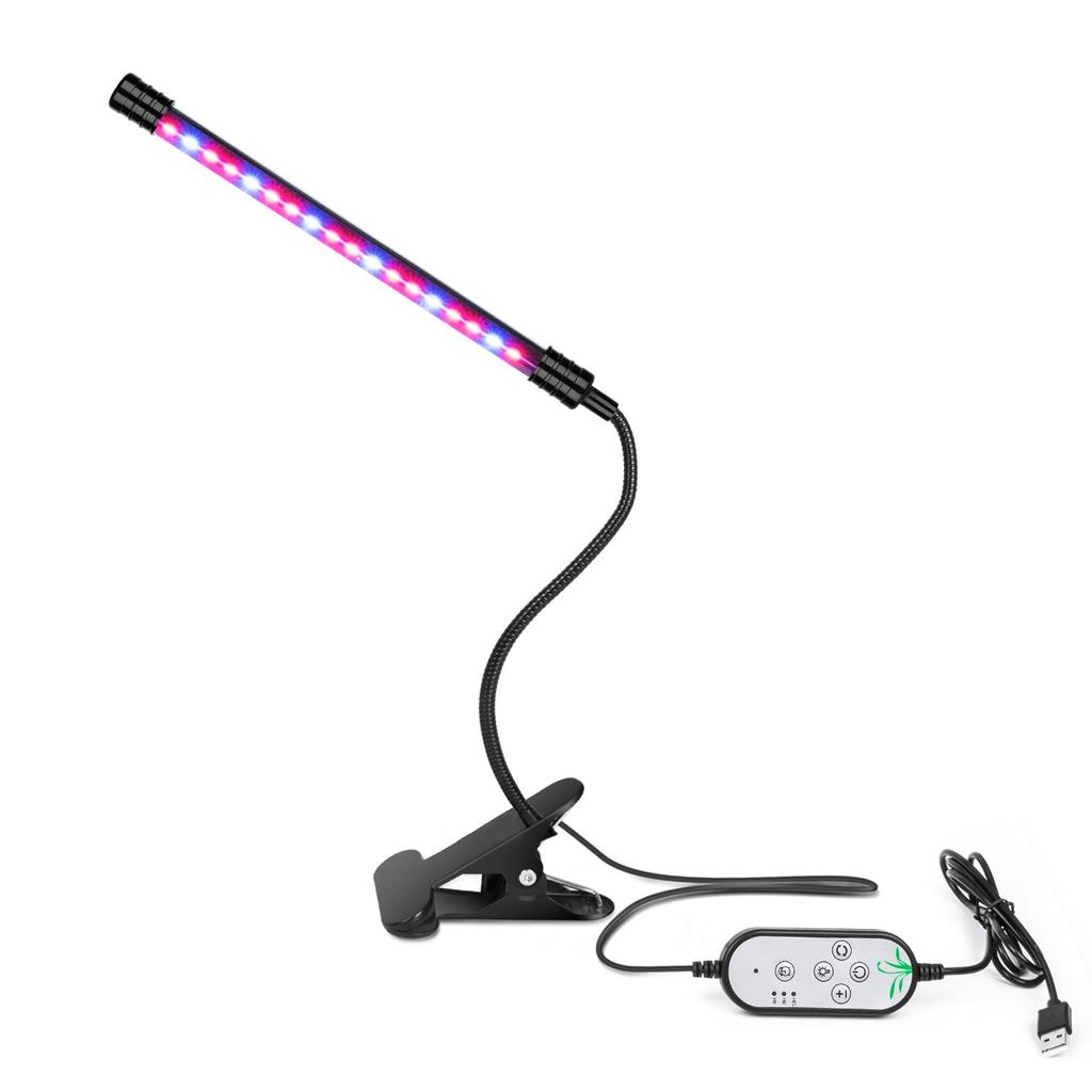 LED pěstební světlo USB PhytoLamp Full Spectrum 5V Phyto lampa 4 hlavy rostlinné světlo pro domácí rostliny, květiny, semena, vnitřní pěstební box