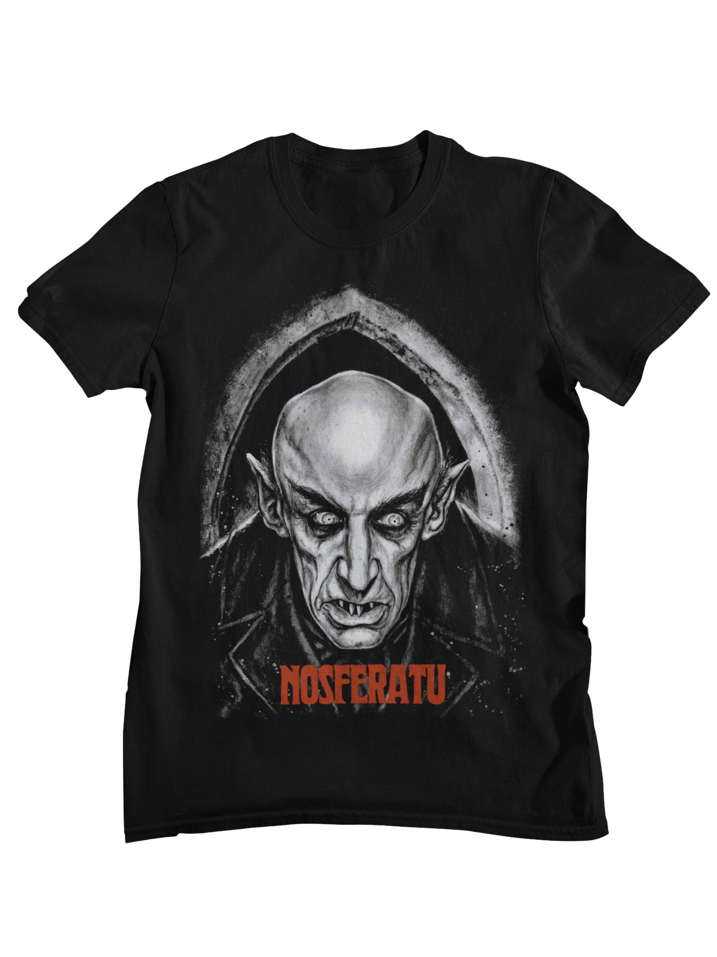 

Nosferatu Occult Symbol Gothic Vampire Horror Movie Graphic TShirt Unisex Women Casual Cotton Streetwear Tops S