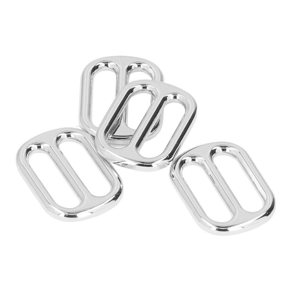 10PCS Flat Shape Strap Keeper Buckle Zinc Alloy Belt Slide Buckle Clothing Accessories