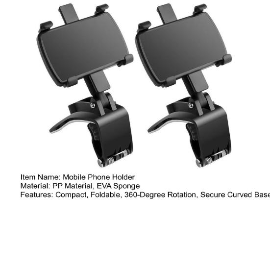 Handyhalterung Auto 360 Grad Drehung Faltbare Armaturenbrett-Handyhalterung Verstellbarer Mehrzweck-Handyständer für Sonnenblende Rückspiegel