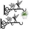Metal Hanging Plant Bracket with Birds for Indoor & Outdoor Decor