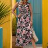 Summer Casual Getaway with Floral Print Sleeveless Dress