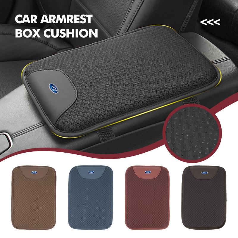 YYQO6 For Ford Universal Ice Silk Car Mounted Armrest Pad Central Armrest Box Height Increasing Pad ST Racing Performance Focus Mk2
