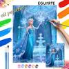 Frozen Ice Queen Painting By Numbers Kit Hand Painting Home Decor