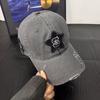 Retro hole five-pointed star baseball cap female face small summer big head circumference thin breathable versatile cap