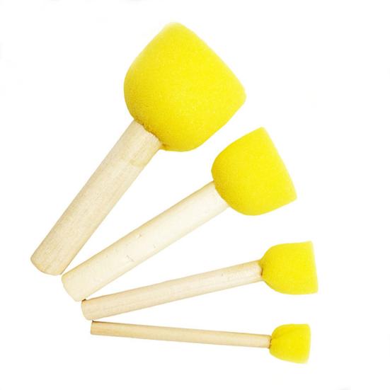 40Pcs/Set Round Foam Sponge Paint Brush Kids DIY Drawing Tools Painting Toy