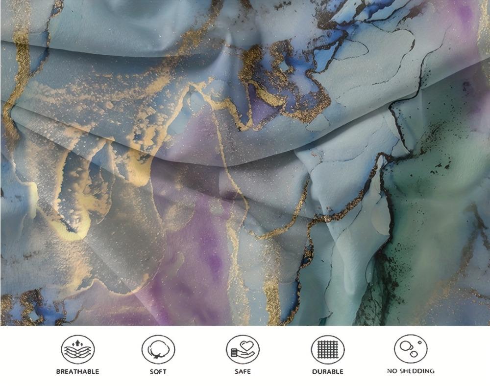 3-teiliges grünes Bettwäsche-Set Marmorstruktur Vergoldungsdruck Kuscheliges Bettbezug-Set King Queen Twin Einzelgröße Geburtstagsgeschenk Schlafzimmerdeko