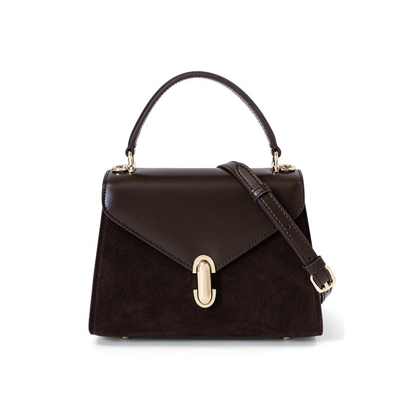 

Korean Style Genuine Leather Women s Handbag - Small Tote & Crossbody Square Bag 20.5*10*15