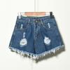 Women's Plus Size High Waist Ripped Denim Shorts - 2019 Summer Fashion