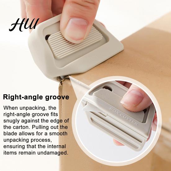 Quick-release Blade Cutter 2Pcs Mini Magnetic Unboxing with Safety Ceramic Blades Auto-Retract Safe And Reliable Box Grooves Opener for Cardboard