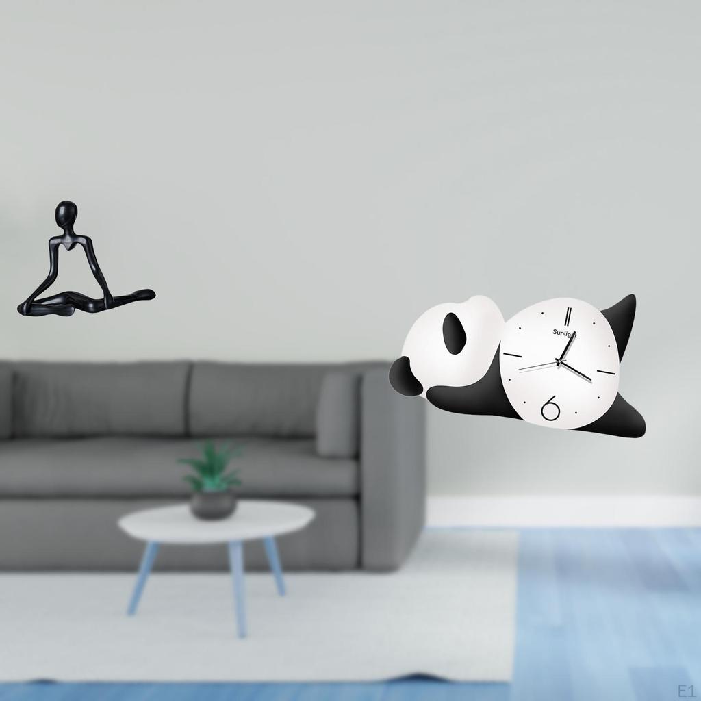 Creative Abstract Thinker Panda Sculpture Figurine Modern Cute Decorative Ornament for Bedroom