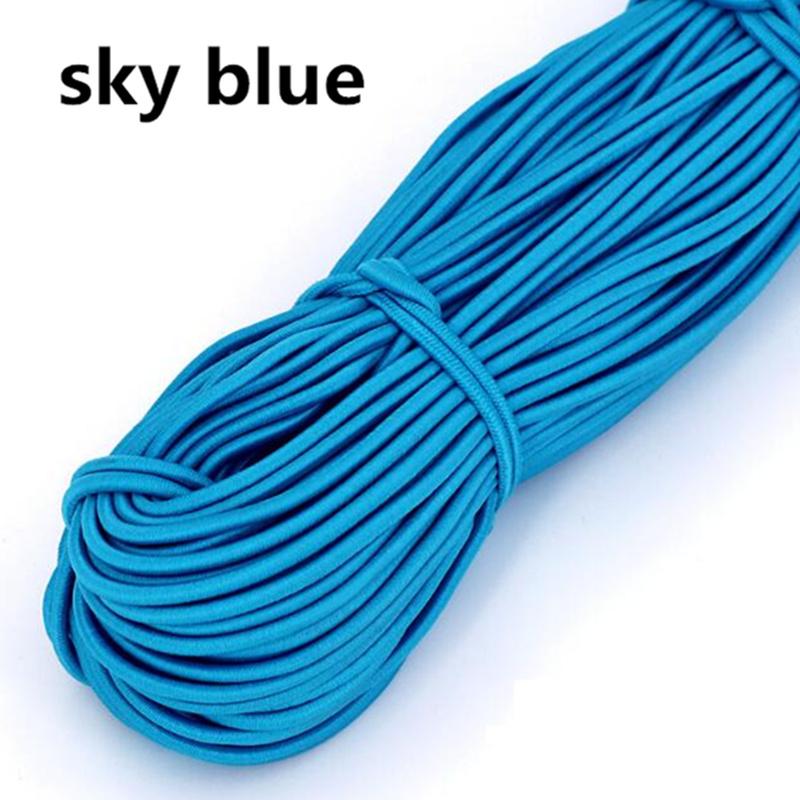 10yards 2mm Colorful High-Quality Round Elastic Rope Round Elastic Band Rubber Band Elastic Line Home DIY Sewing Accessories