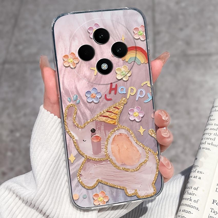 For OPPO F27 F29 F21 F19 F17 F11 Pro F15 F7X Phone Cover Cute Panda Piggy Patterns Transparent Ultra Thin TPU Premium Protection Case For OPPO Housing
