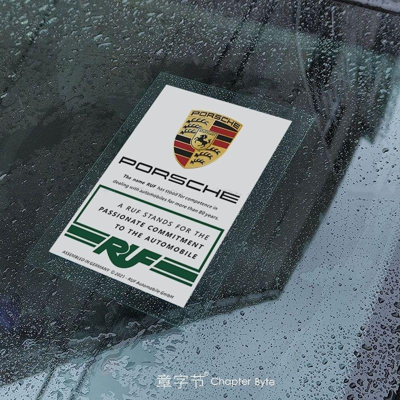 Para Porsche JDM adesivo de carro Cayenne Macan Panamera para-brisa dianteiro adesivo eletrostático adesivo decorativo personalizado
