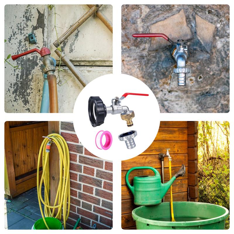 Rain Barrel Spigot Kit Rain Barrel Linking Kit Replacement Attachment Connector Valve Fitting For Outdoor Overflow Drain Water