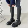 Dámské vysoké boty nové podzimní a zimní retro boty v britském stylu, vysoké boty ale jezdecké boty ke kolenům