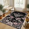 Ethereal Moth Theme Soft Crystal Velvet Rug Custom Name & Text Print Non Slip Floor Rug for Bedroom Living Room