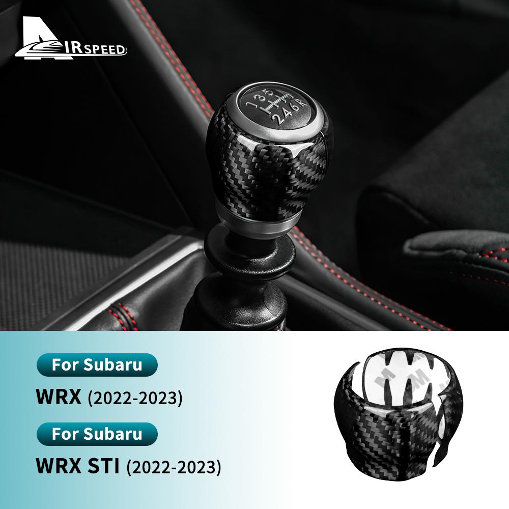 Carbon Fiber 2022-2023 for Subaru WRX Gear Shift Knob Cover Luxury Hard Interior Trim Accessories In Red Black for LHD RHD Cars