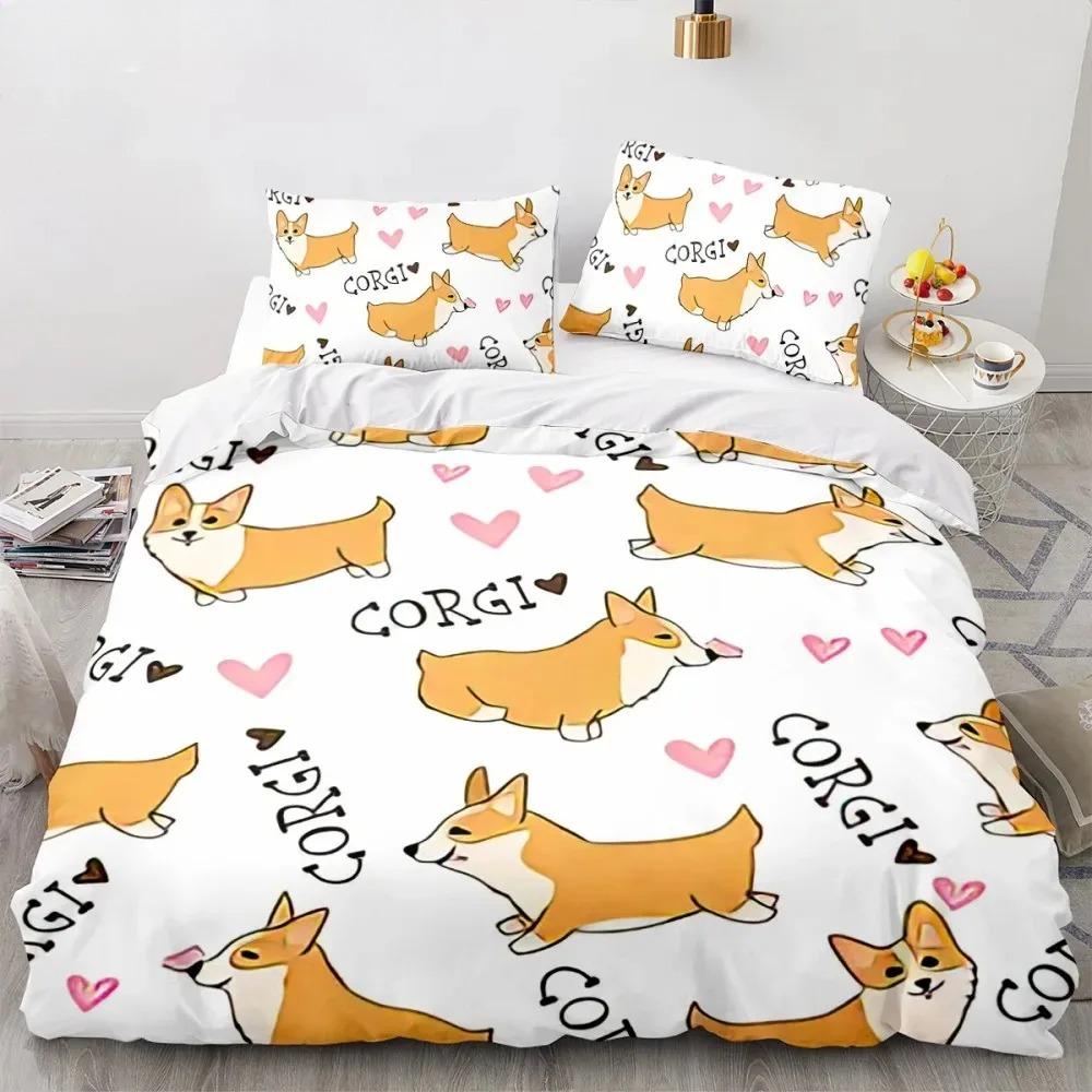 Shiba Inu Dog Bedding Set Animal Dogs Duvet Cover Double King Twin Single Bed Sets For Kids Boys Decor Home Custom Bed Linen