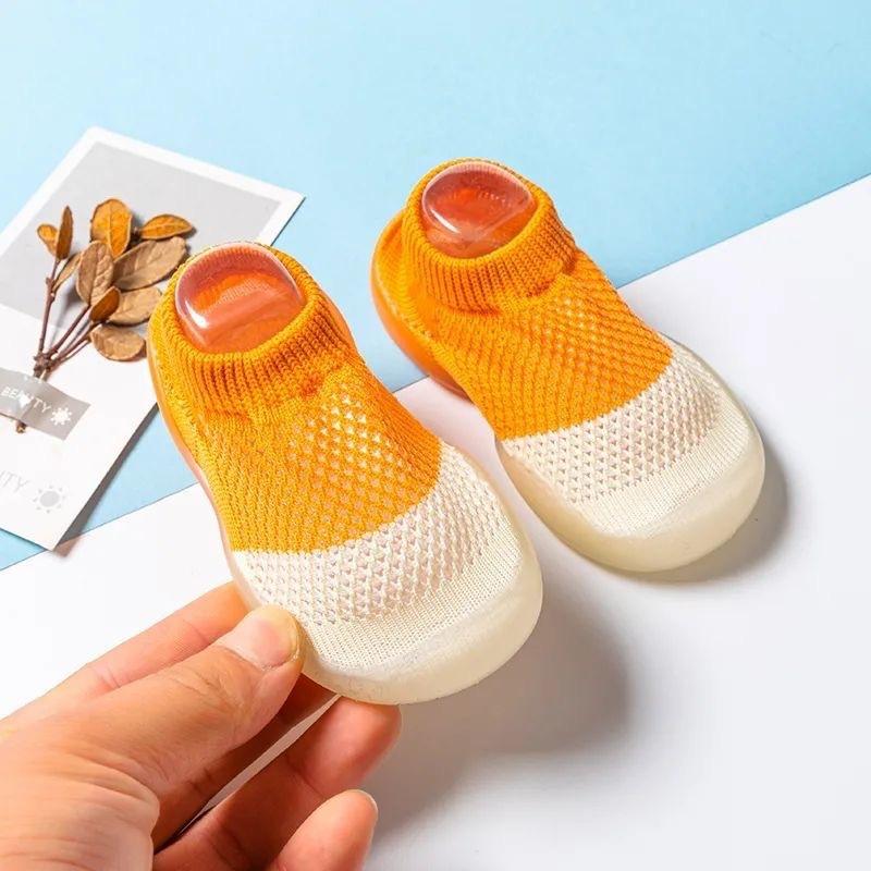 Newborn Baby Shoes Breathable Mesh Kid First Walkers Indoor Socks shoes Toddler Boy Crib Anti-slip Floor Infant Girls Sock 0-4Y