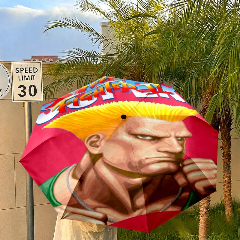 Super Street Fighter Automatic Umbrella - Suitable Travel Portable Umbrella Outdoor sun shading umbrella Suitable For All Seasons