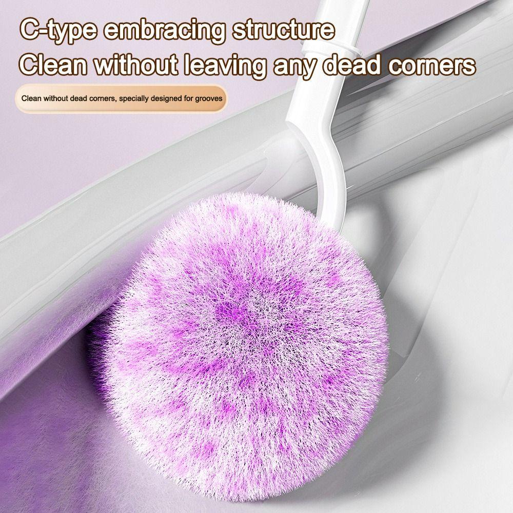 Dense Soft Bristles Toilet Bowl Brush 360 Degree Cleaning Toilet Cleaning Brush Bathroom Cleaning