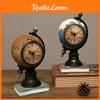 Resin Globe Clock Desk Decor For Home Office Living Room Creative Decoration Gift