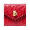 Michael Kors Stitched Flap Closure, Cow Leather Wallet, Women's Red