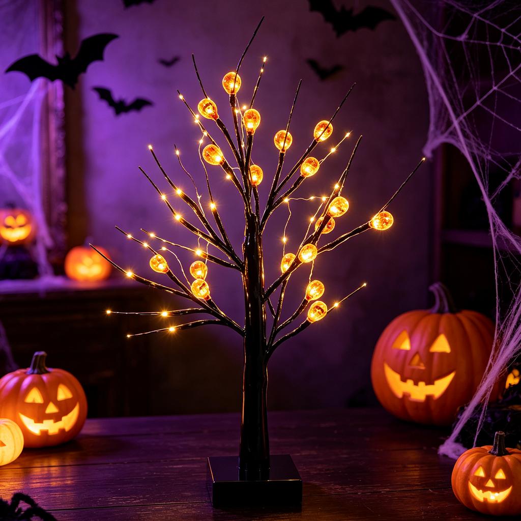 Halloween Tree Light Decoration with LED Lights for Holiday Party Decor
